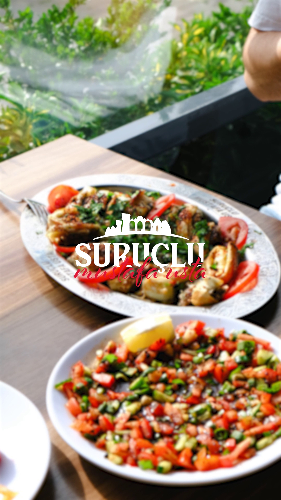 Mezze plates and salads